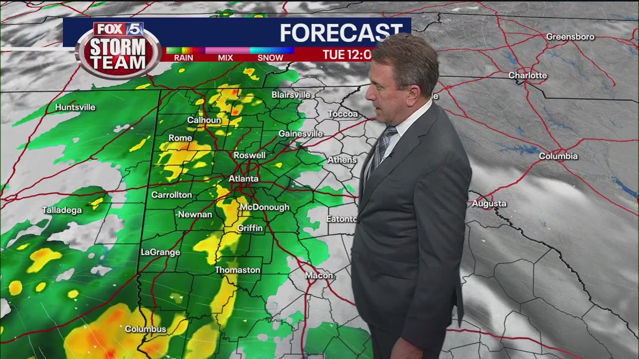 Tuesday midday weather forecast