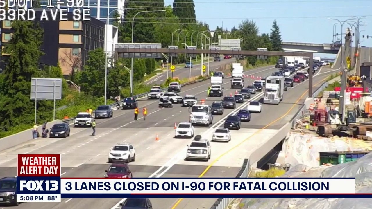 Deadly I-90 crash causes two-mile backup