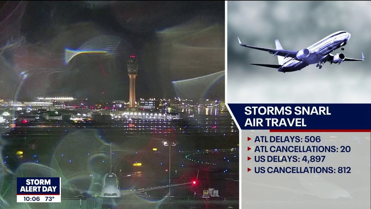 Storms roll into North Georgia; weather hampers air travel