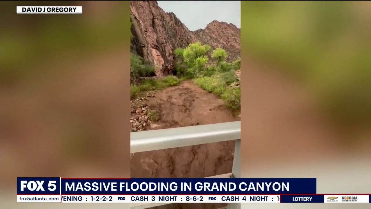 Massive flooding in Grand Canyon