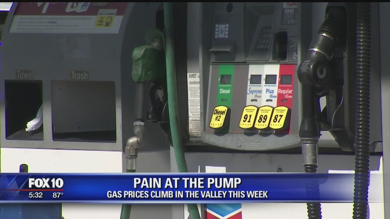 Pain at the pump: Gas prices on the rise in Arizona