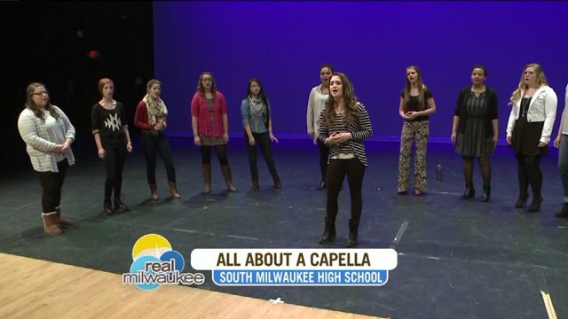 The female a cappell group takes the stage