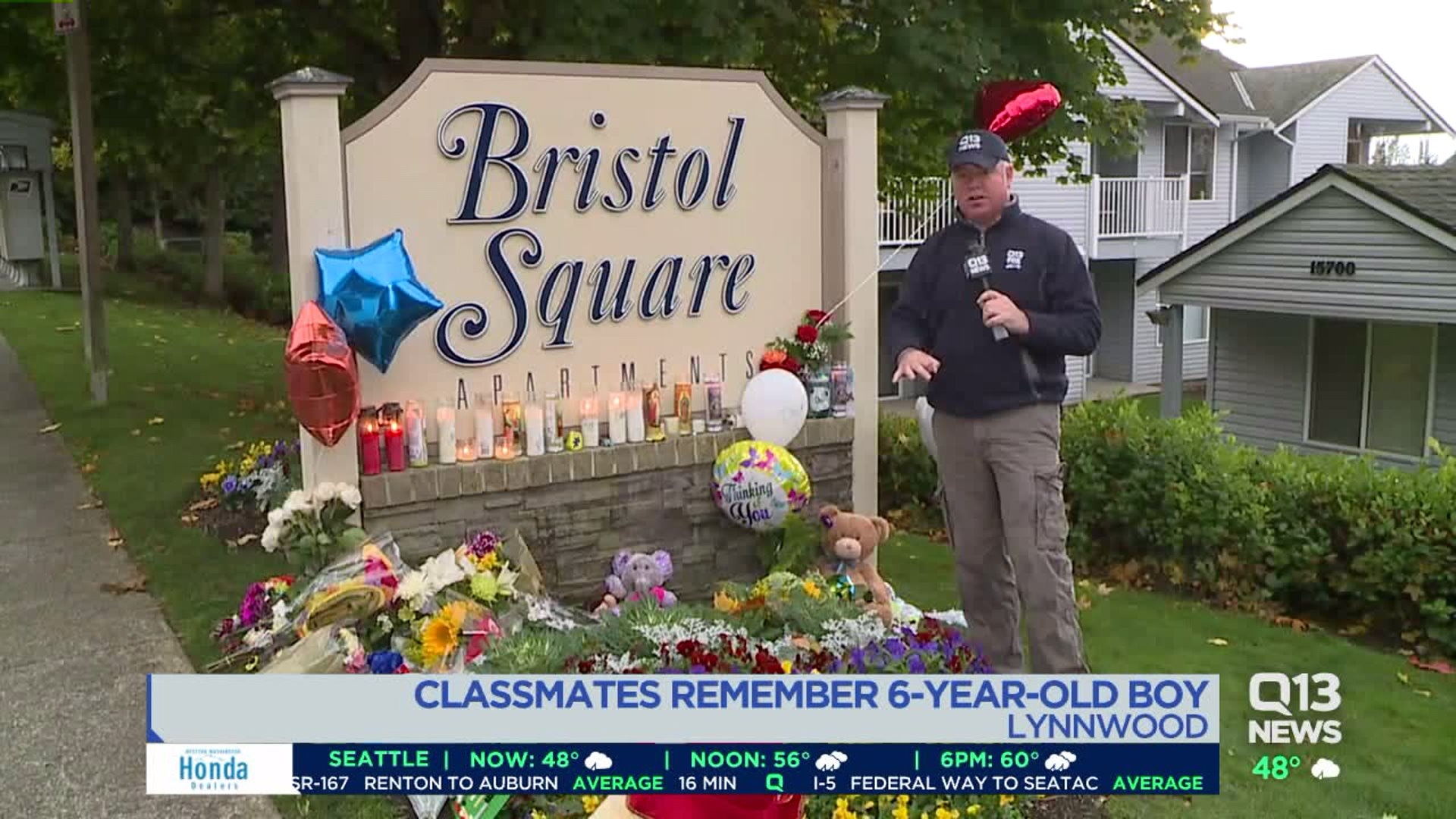 Memorial grows outside boy's apartment complex