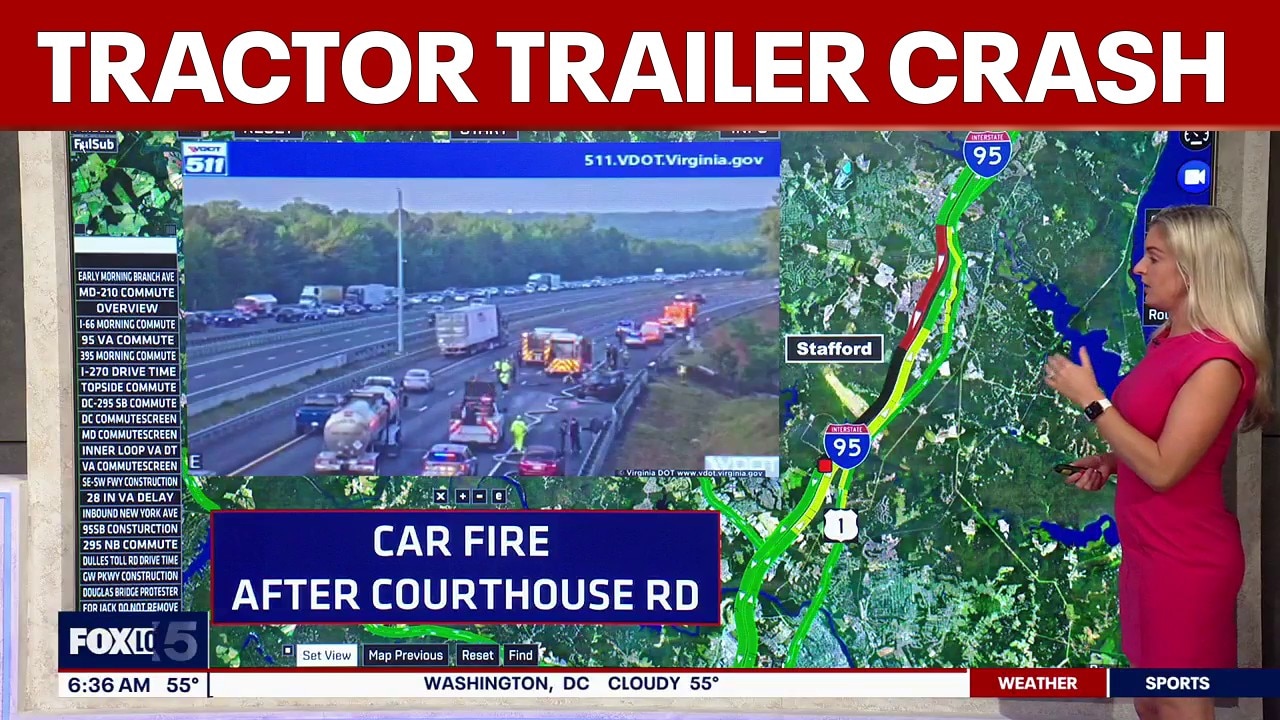 Stafford County tractor trailer crash causes major delays on I 95