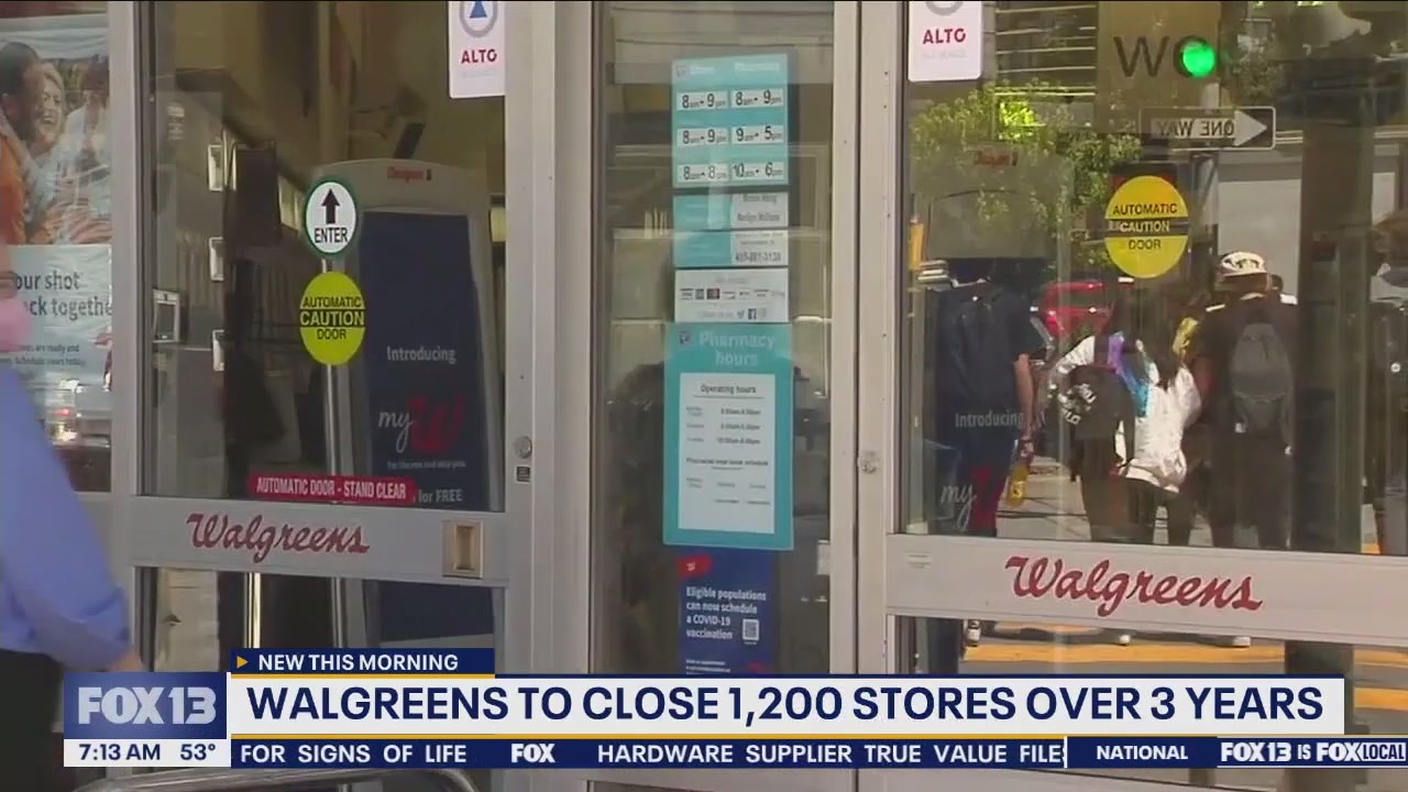 Walgreens to close 1,200 US stores over 3 years