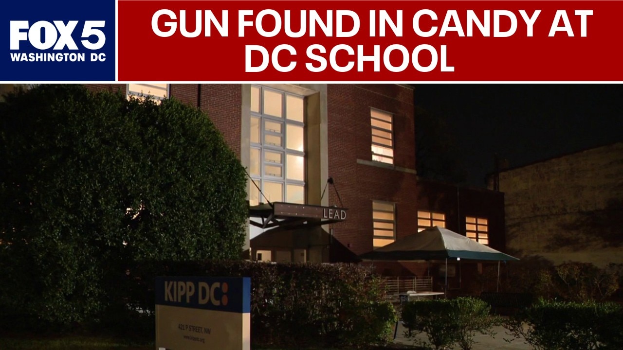 Gun found in box of Halloween candy at DC school