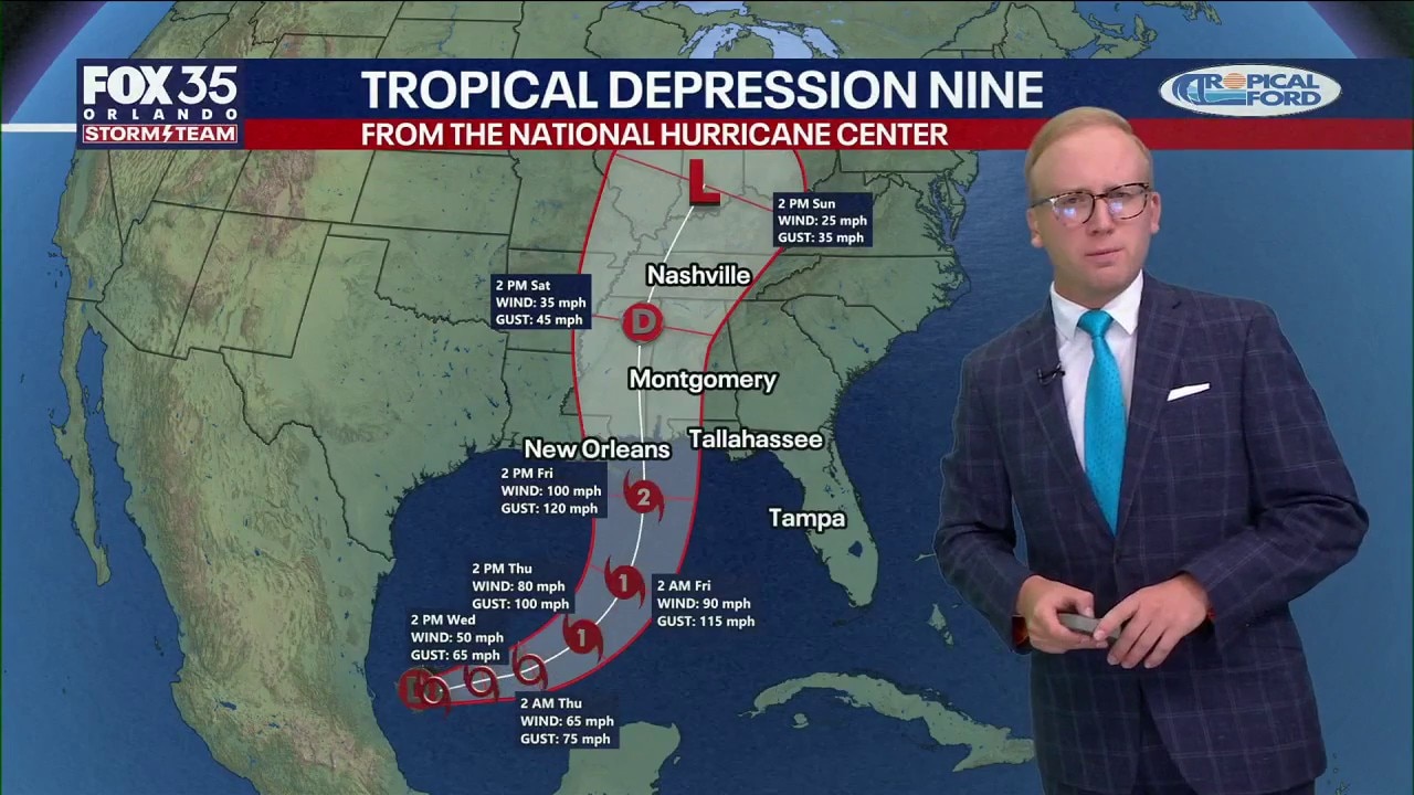 Tropics forecast: Tropical Depression Nine forms in Gulf Coast