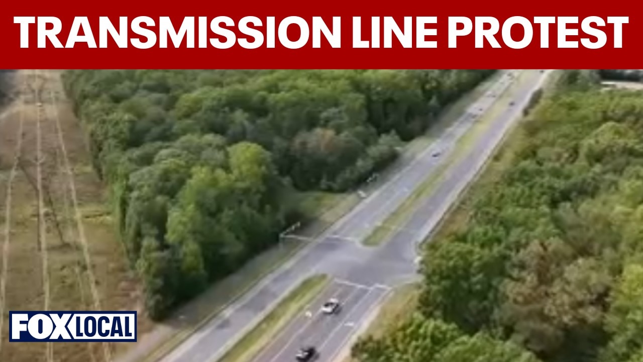 Prince William County residents protest Dominion Energy transmission line project