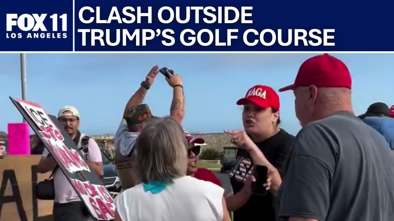 Trump supporters, protesters clash in Rancho Palos Verdes