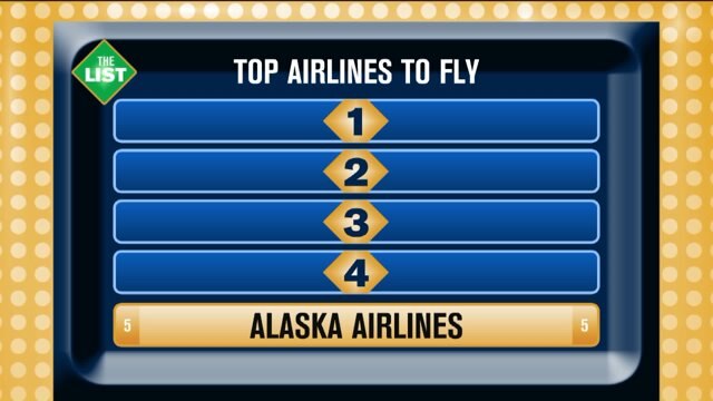 THE LIST: Top 5 airlines customers like to fly