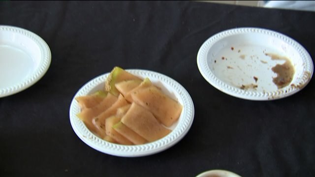 Chip checks out different dishes for the competition