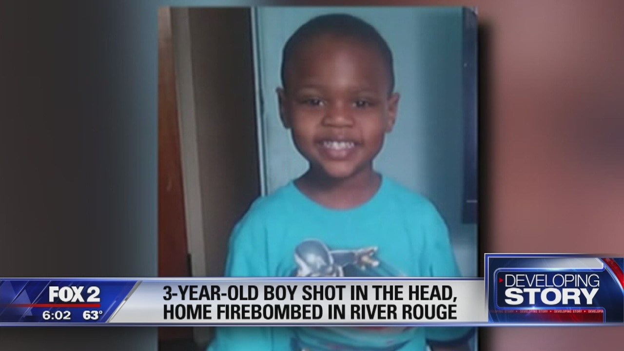 3-year-old fatally shot, family home firebombed in River Rouge