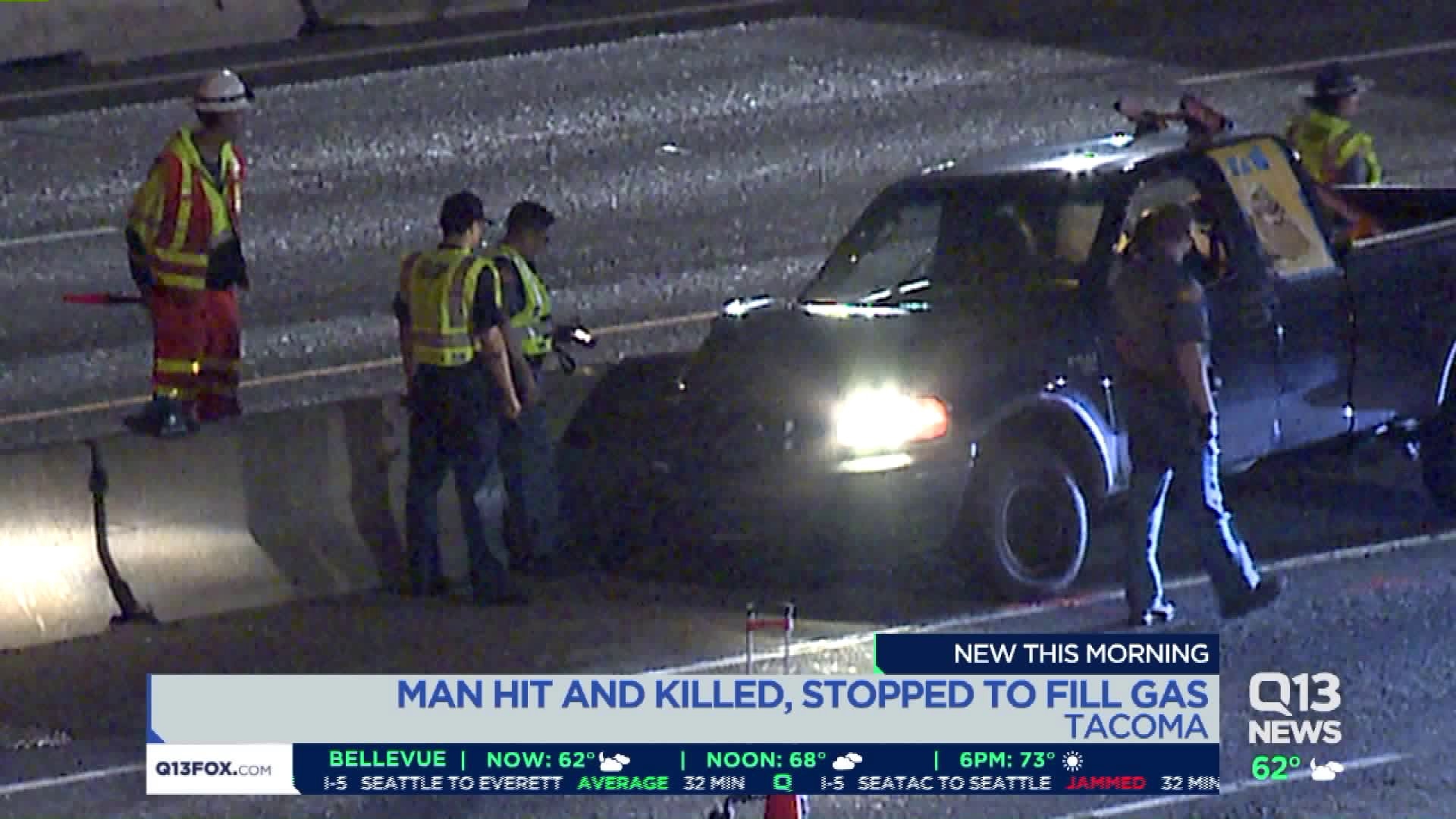Man hit, killed while putting gas in car