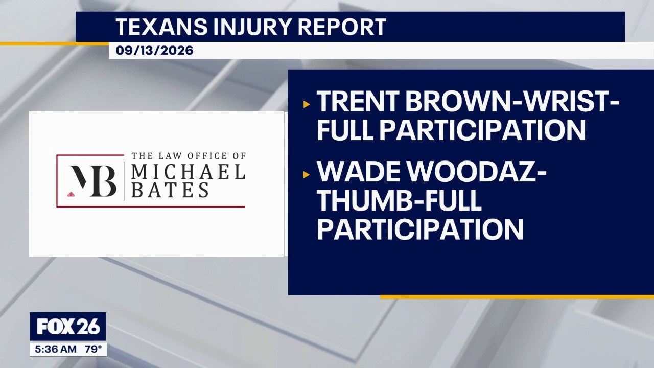 Houston Injury Report: September 13, 2026