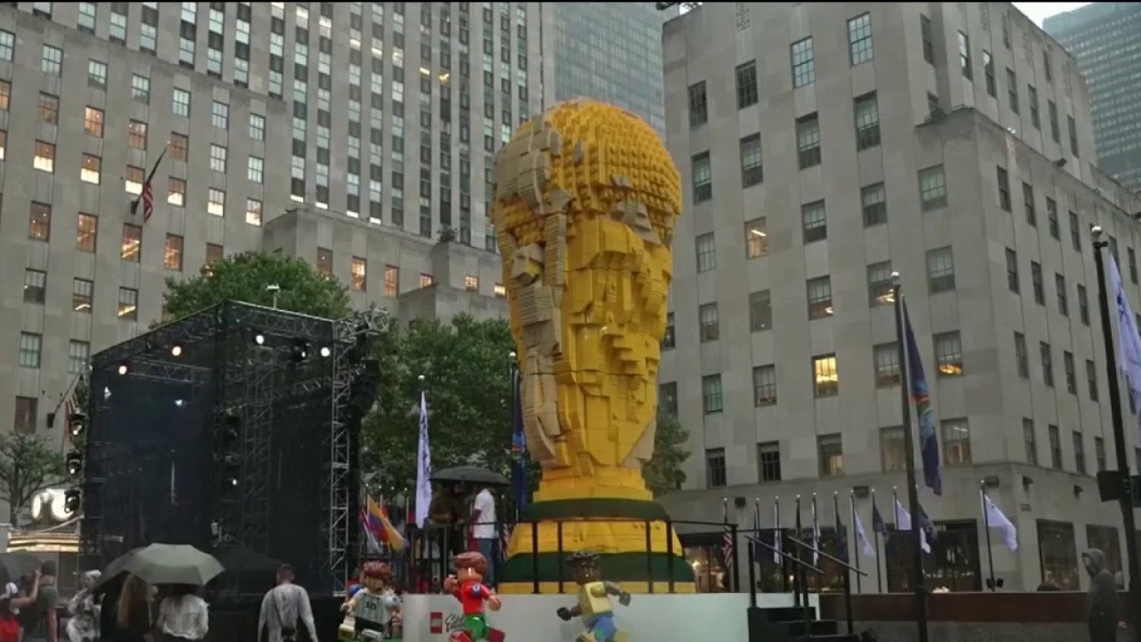 Giant World Cup trophy made of Legos unveiled