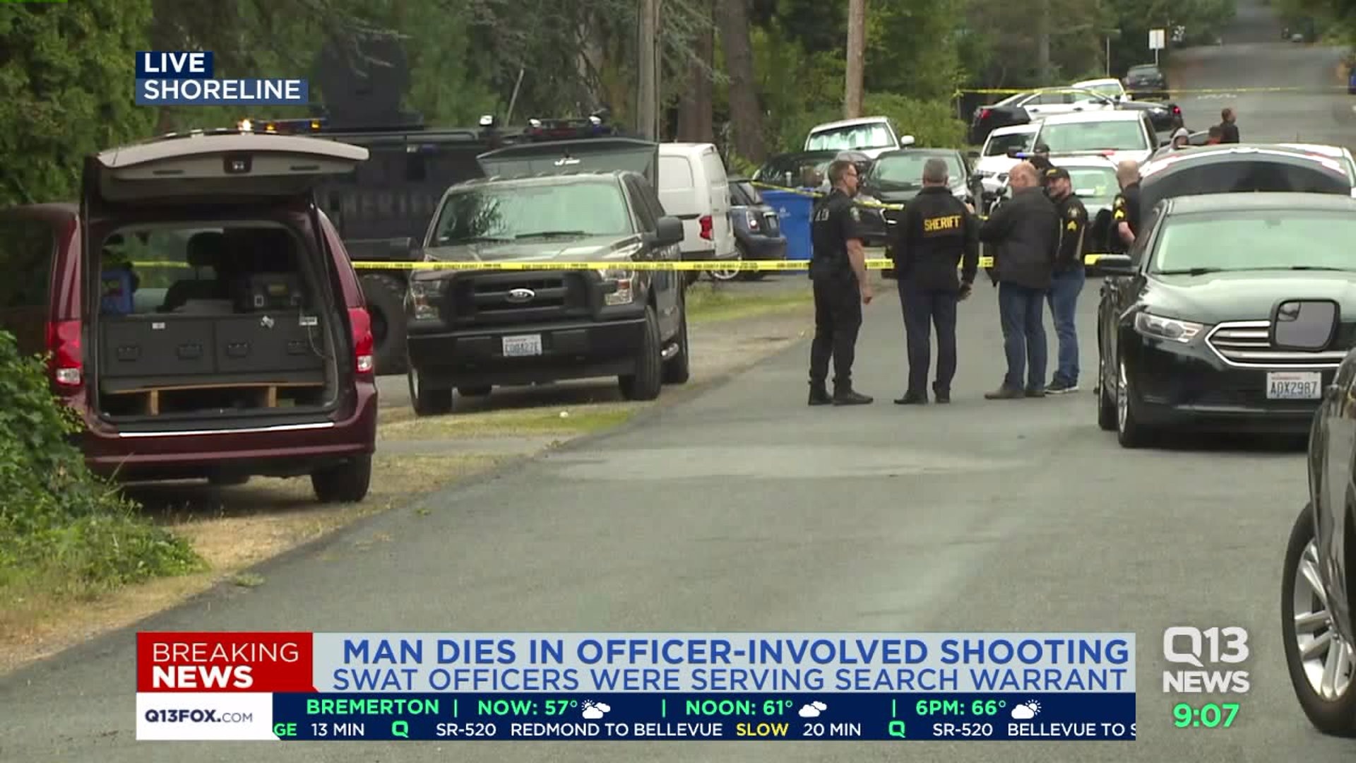 1 man killed in officer-involved shooting in Shoreline