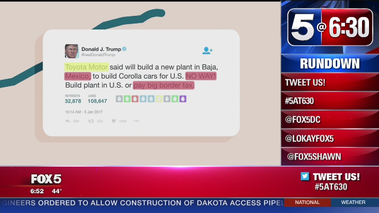 Trump's tweets affect business stocks