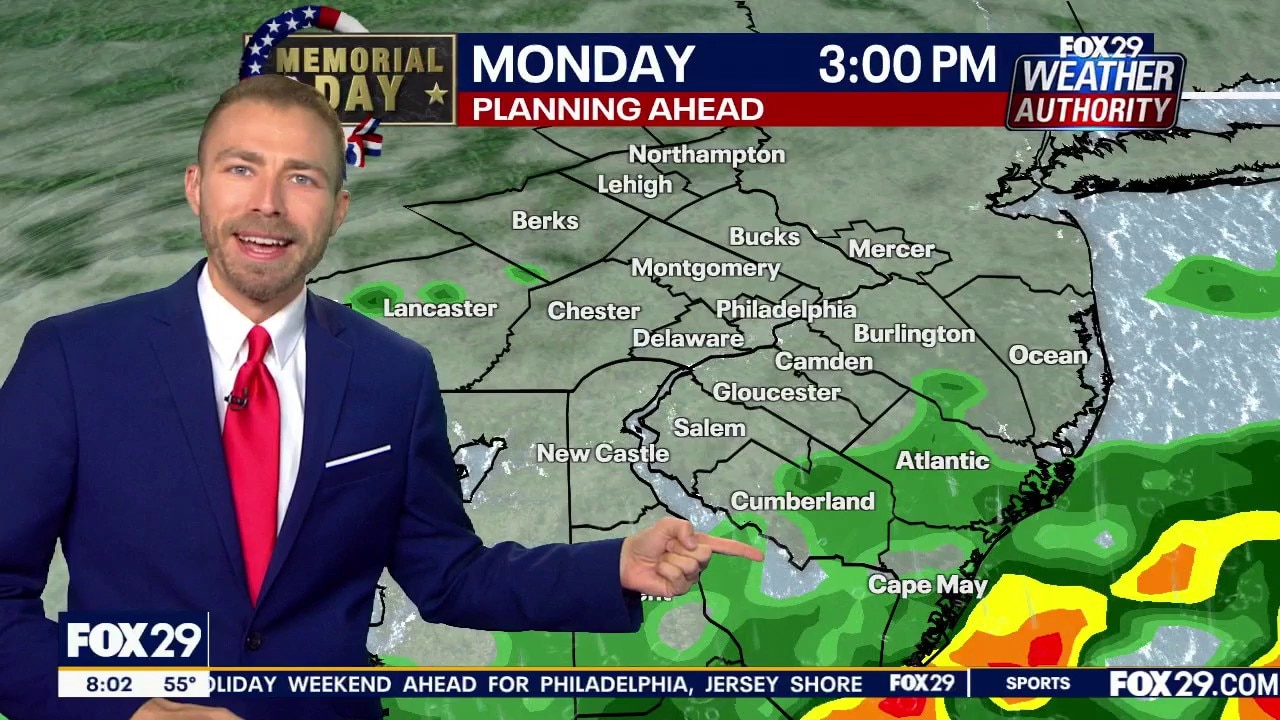Memorial Day weekend forecast: Rainy, chilly Sunday before temps rise on Monday