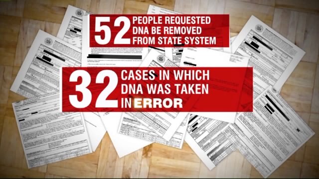 State`s DNA databank doubles in size but how much of that DNA was taken in error?