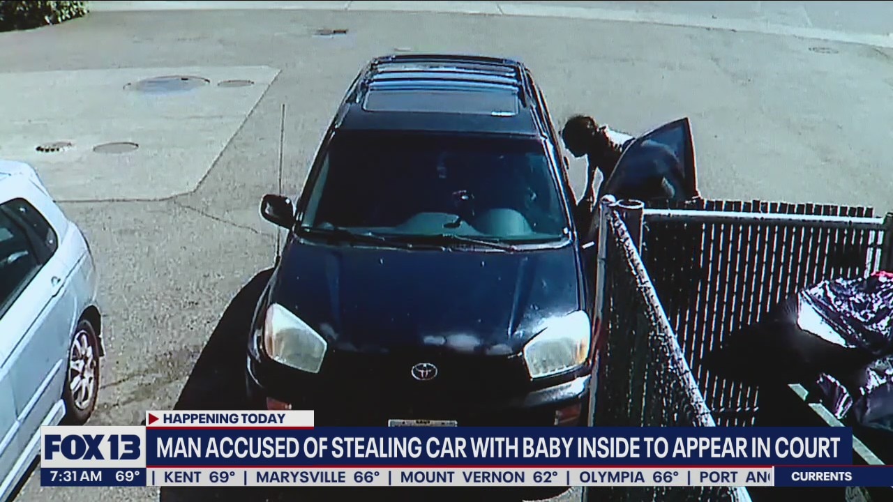 Man accused of stealing car with baby inside to appear in court | FOX ...