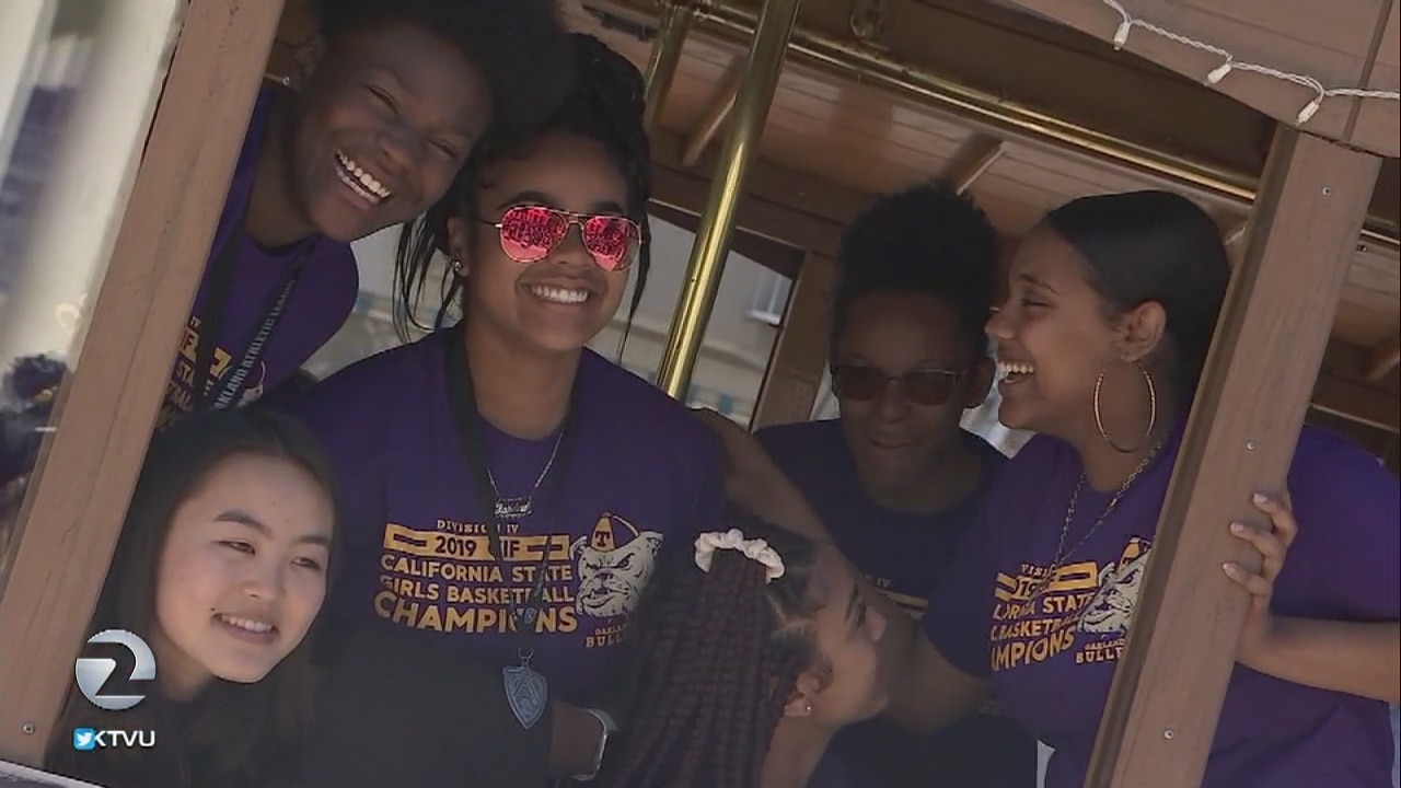 Pride on full display: Oakland parade for 2 state champion girls basketball teams