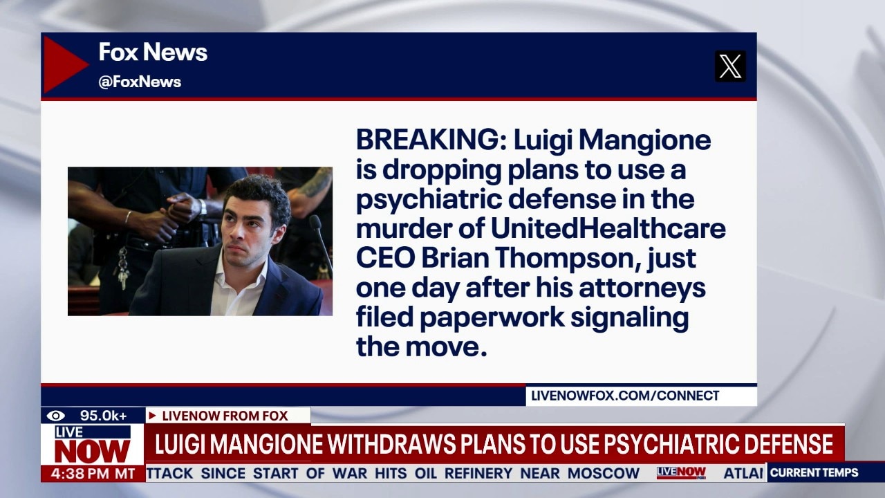 Luigi Mangione withdraws plans to use psychiatric defense