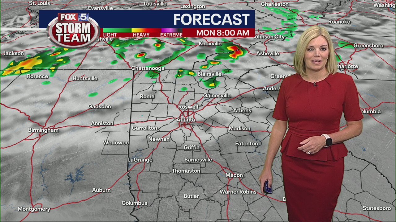 Monday morning weather forecast