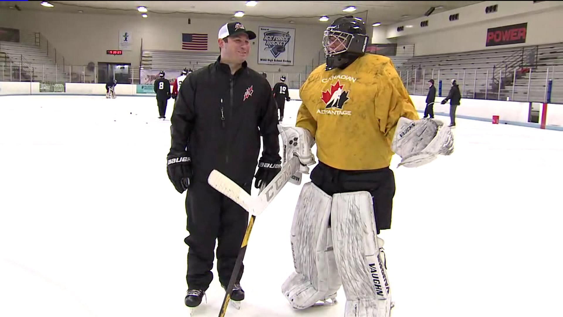 Brian hits the ice