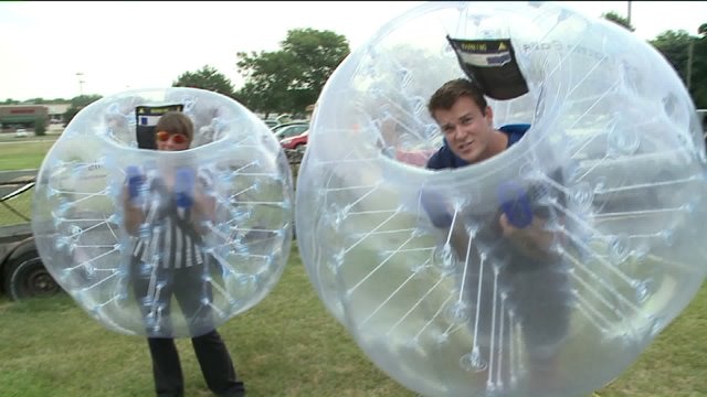 Who are The Milwaukee Bubblers? Chip shows us how to play Bubble Soccer