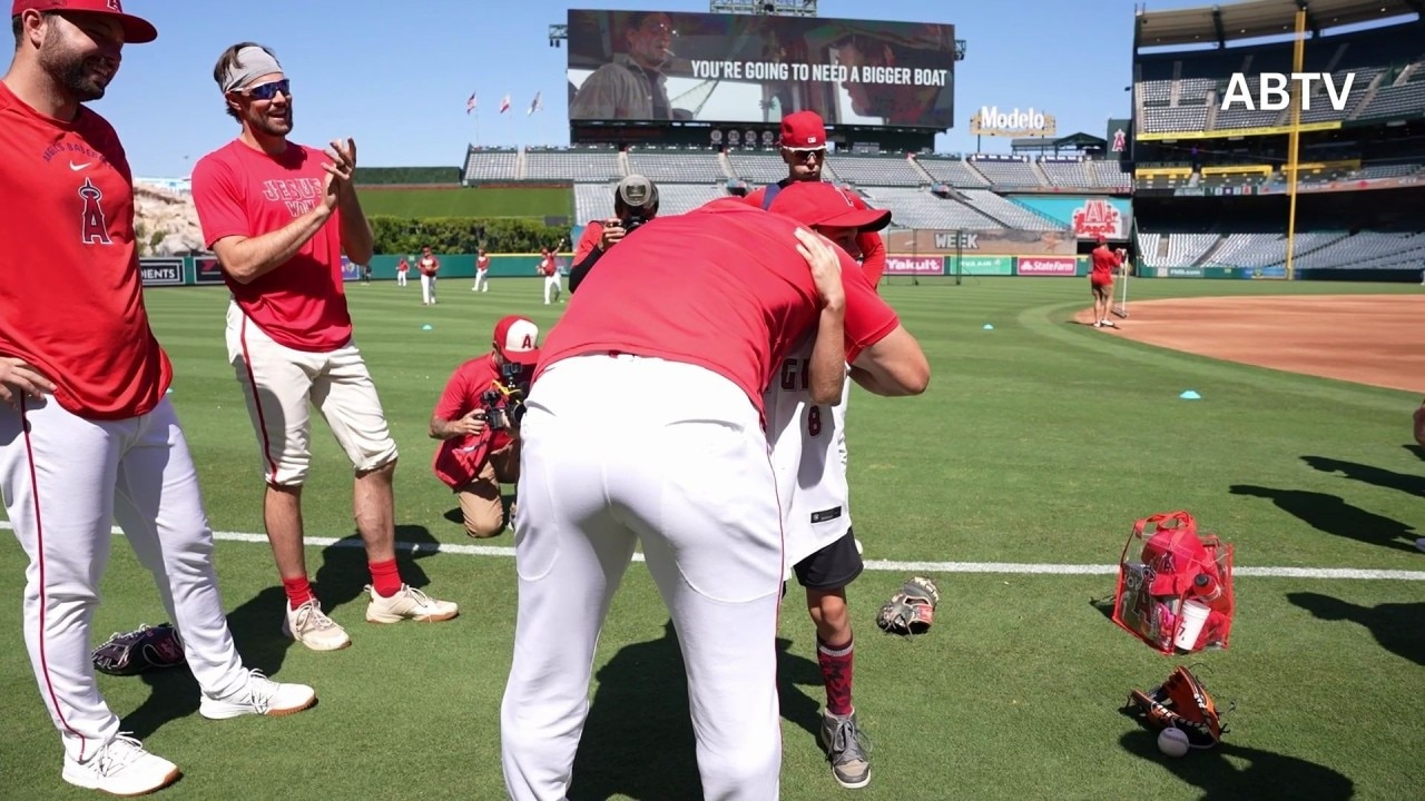 Cancer survivor meets Mike Trout via Make-A-Wish