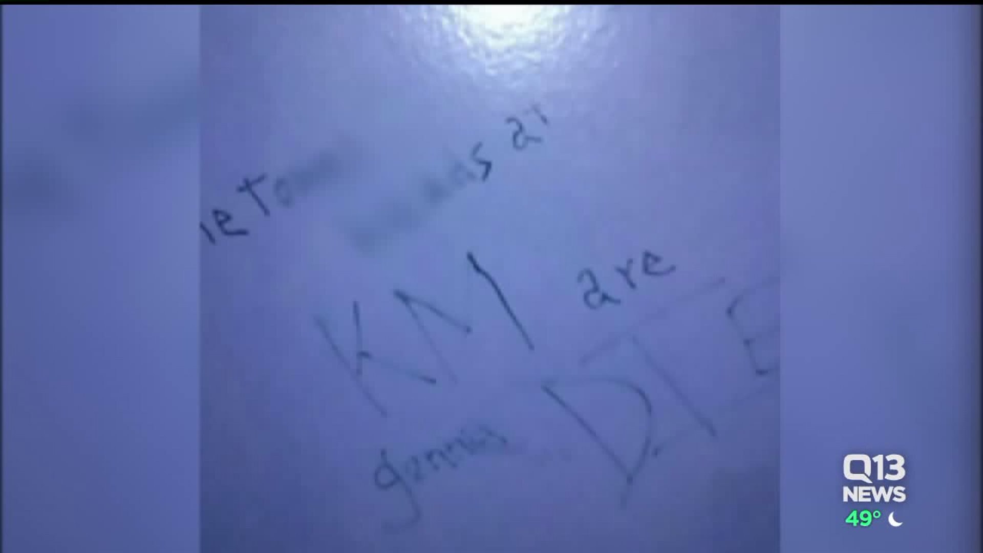 Anti-Muslim graffiti at Kent-Meridian