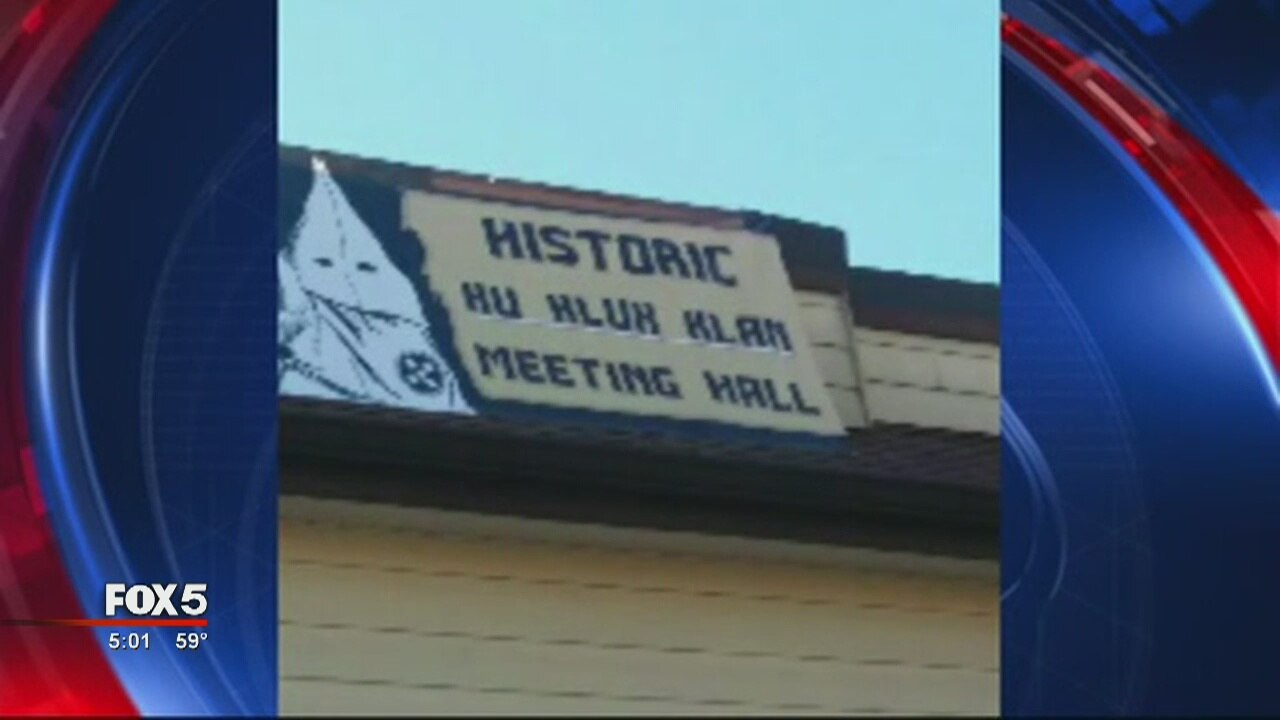 KKK sign posted on building