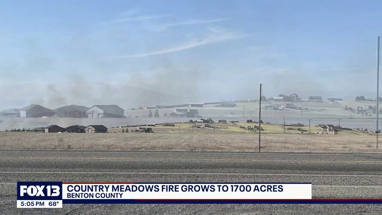 Country Meadows fire grows to 1700 acres