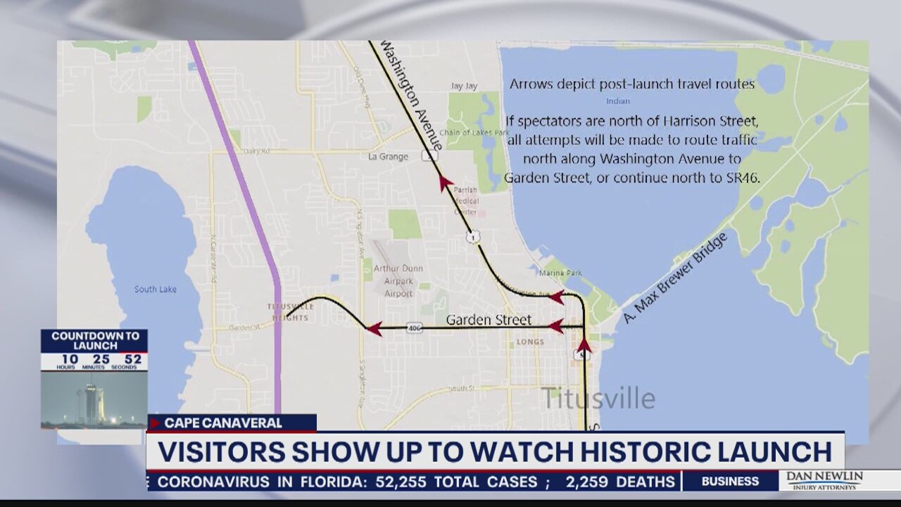 Crowds show up to watch historic launch