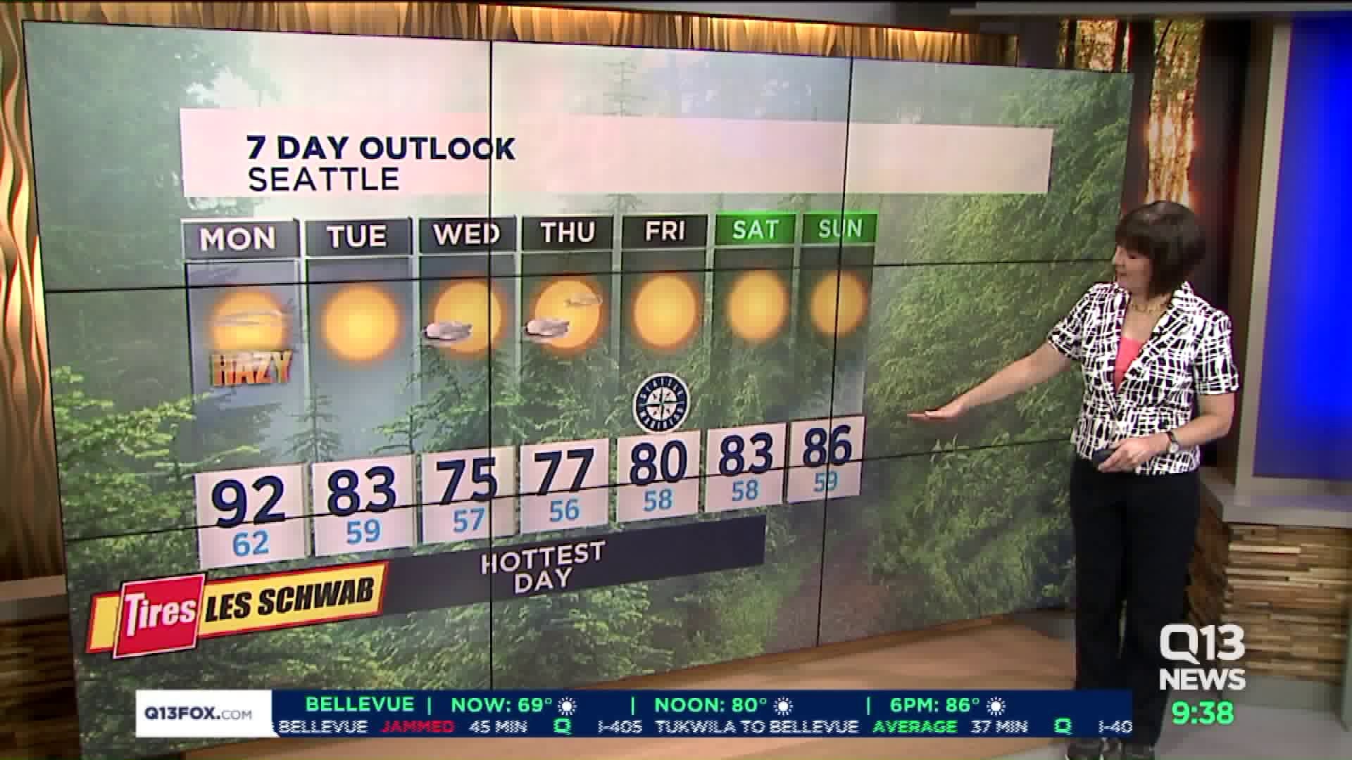 Q13 News forecast for Monday