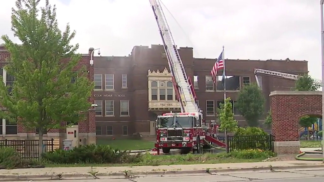 Fire at Lincoln Avenue School