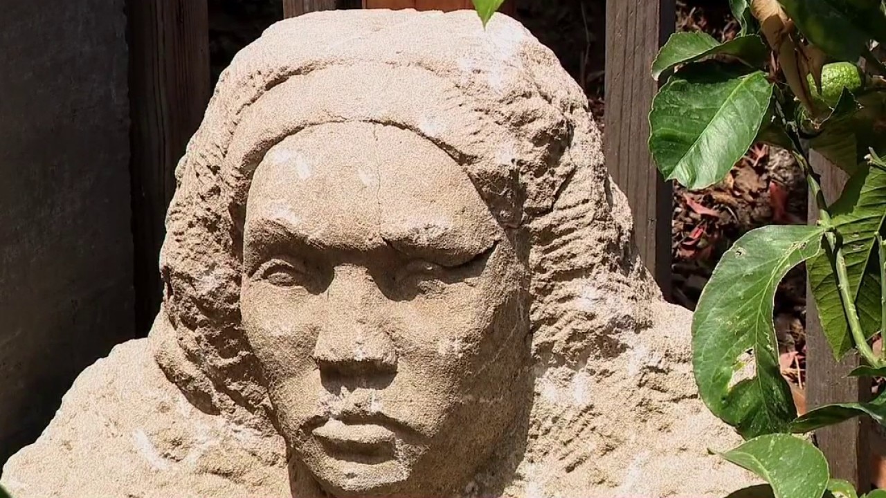 Russian Hill couple finds mysterious 150-pound stone sculpture buried in backyard
