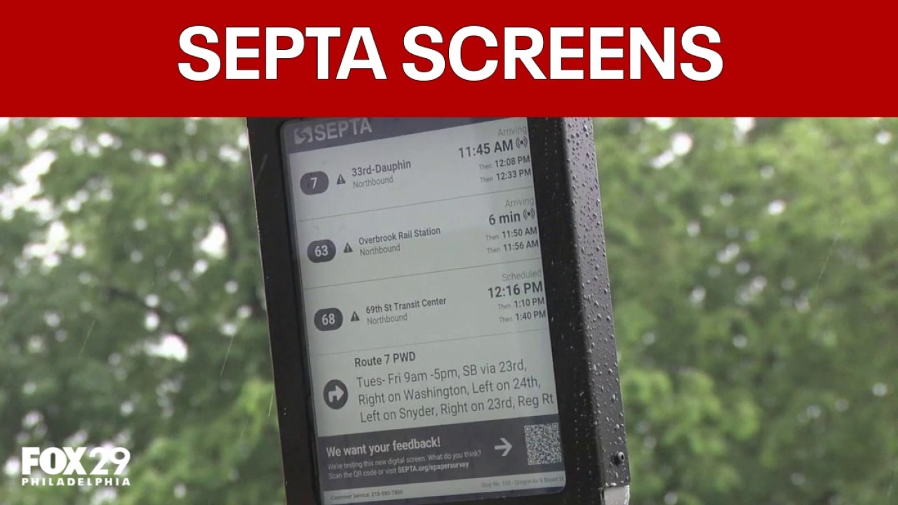 SEPTA debuts real-time arrival screens at bus stops