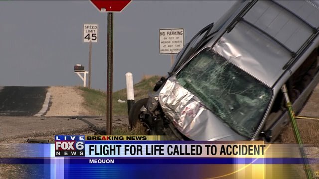 Rollover accident in Mequon, two victims in critical condition