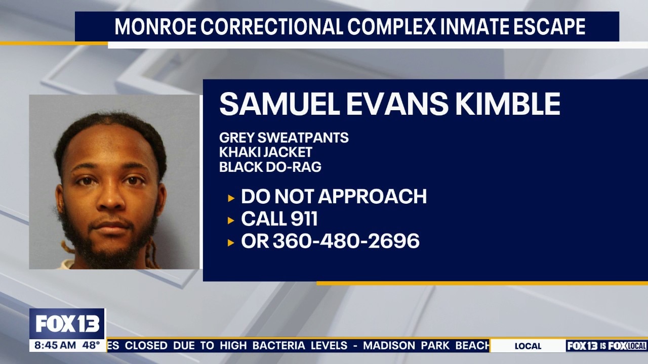 Inmate escapes Monroe, WA correctional facility