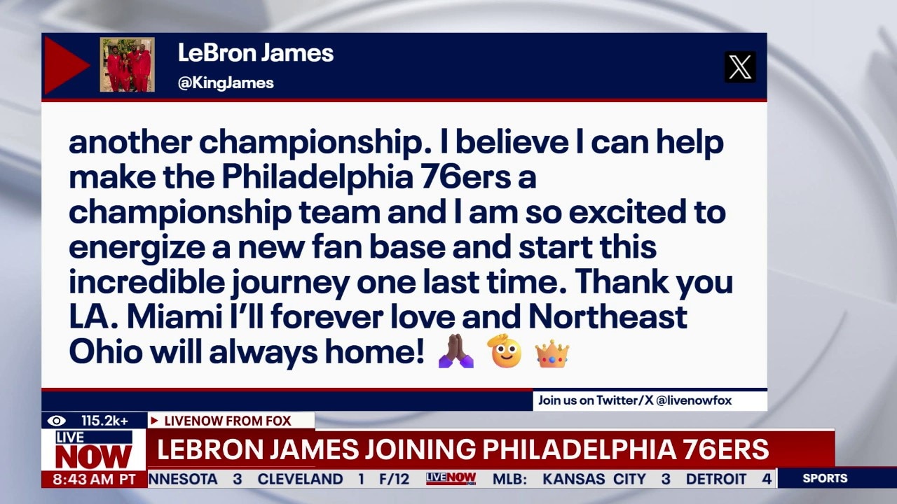 Lebron James joining Philadelphia 76ers