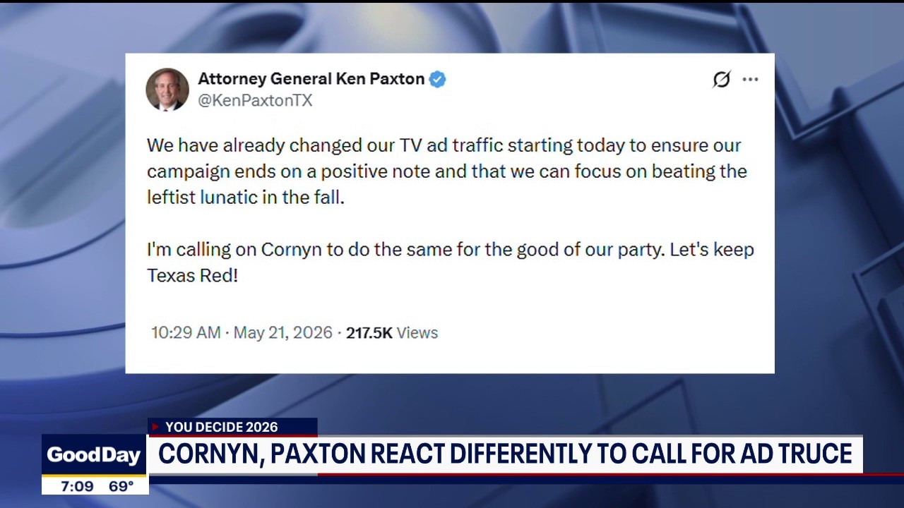 Cornyn & Paxton react differently to call for ad truce