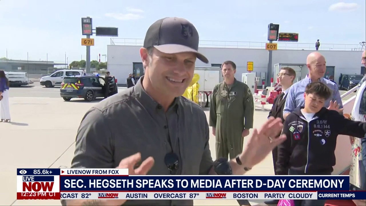 Sec. Hegseth meets with press after D-Day remarks