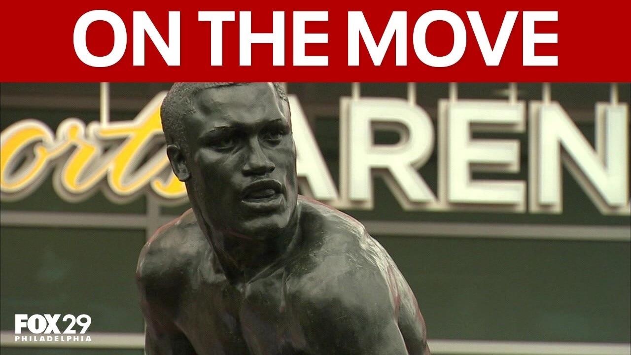 Joe Frazier statue placed at foot of Philadelphia Art Museum steps