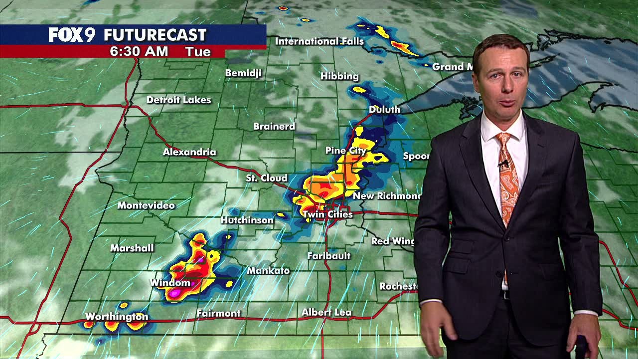 MN weather: Noon update, storms possible Tuesday morning