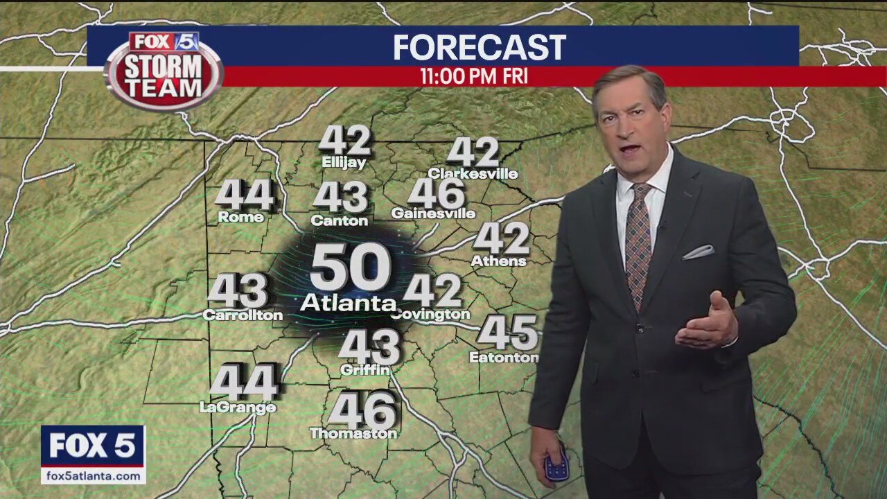 Friday evening forecast