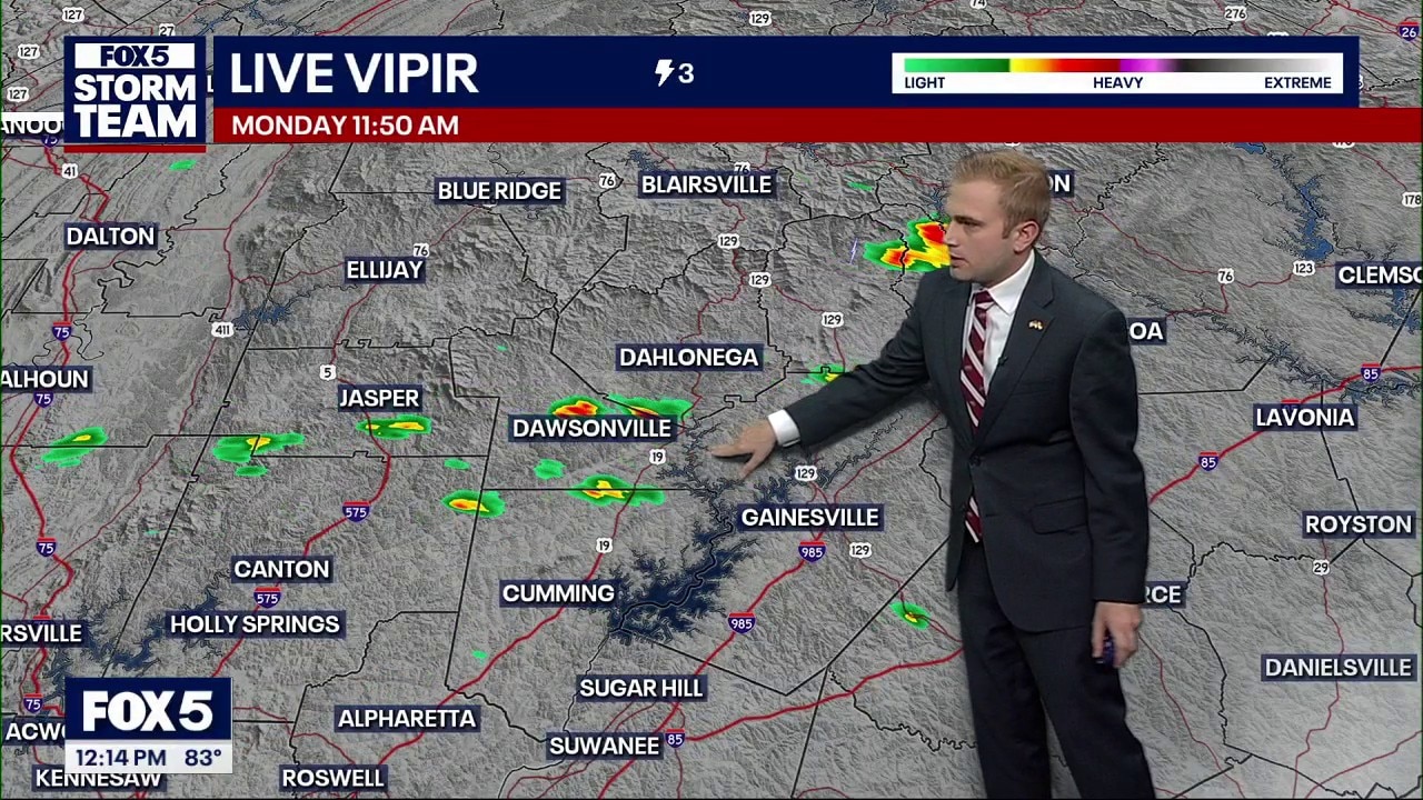 Monday midday weather forecast