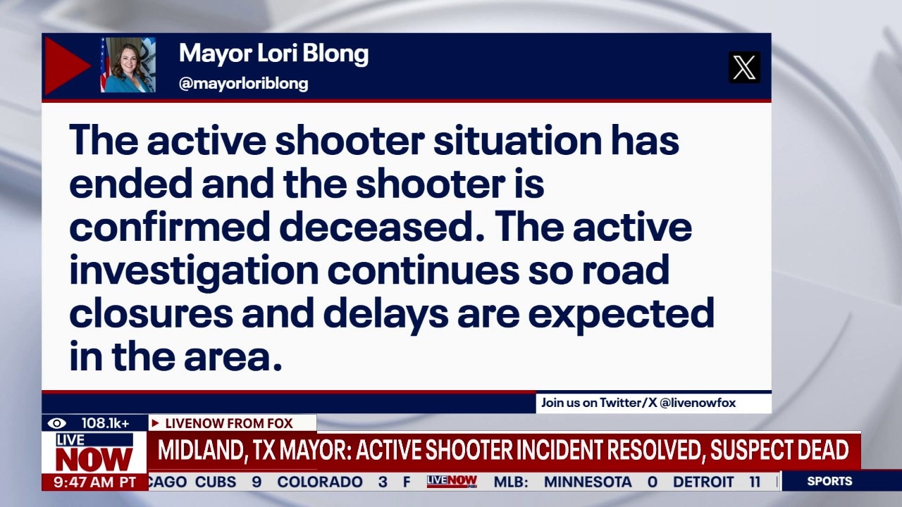Midland, TX: Suspect dead, active shooting incident ends