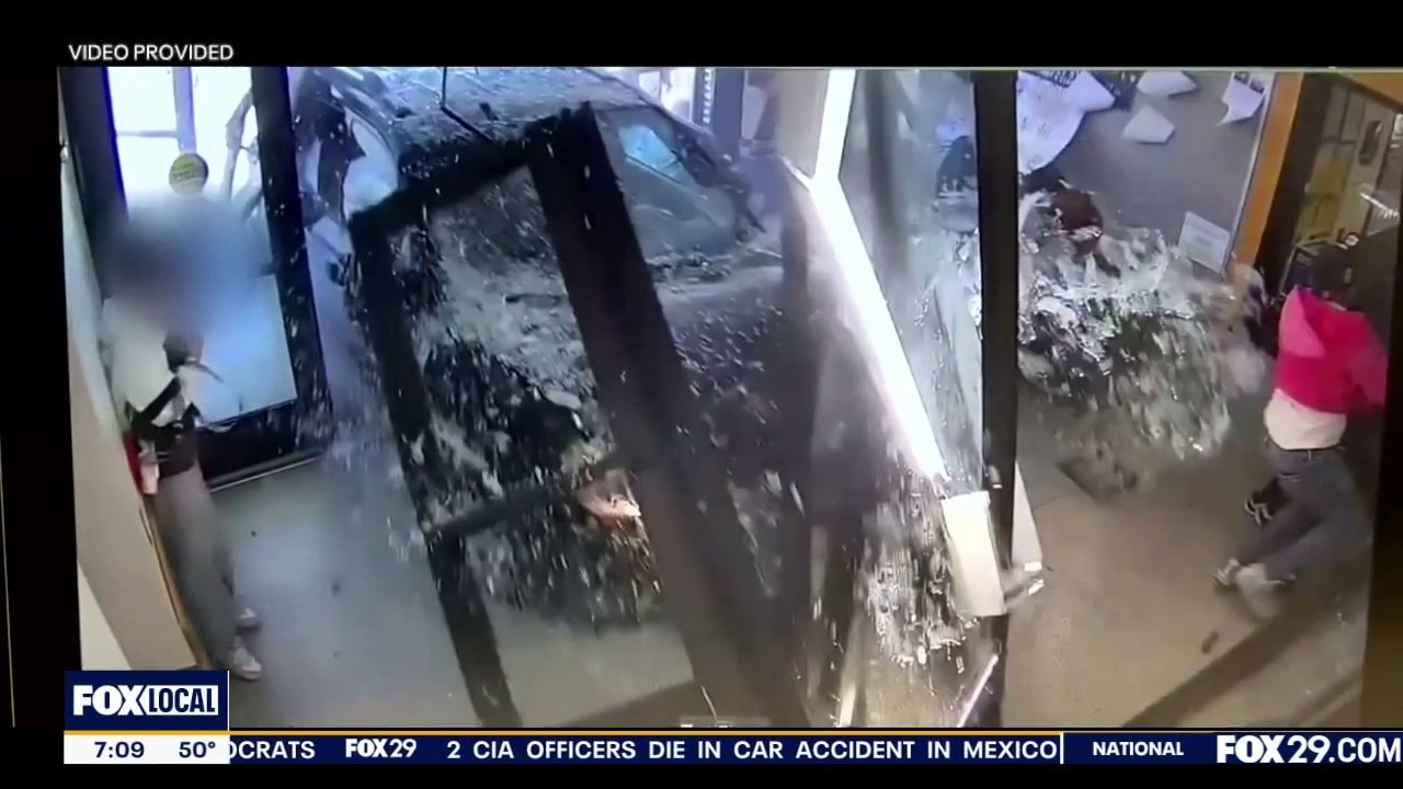 Video shows driver 'intentionally' plow into lobby of Philadelphia police district
