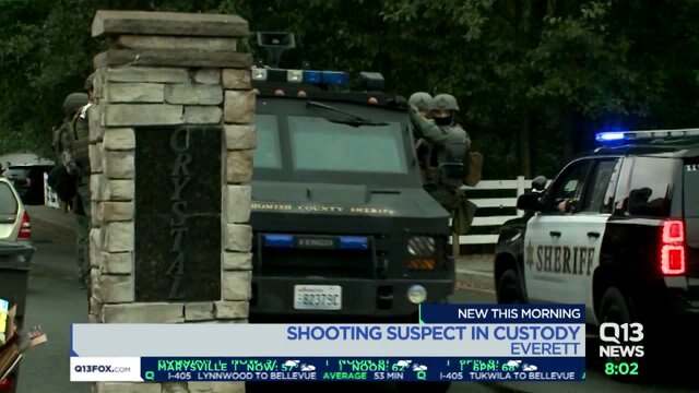 Shooting suspect taken into custody after Everett standoff